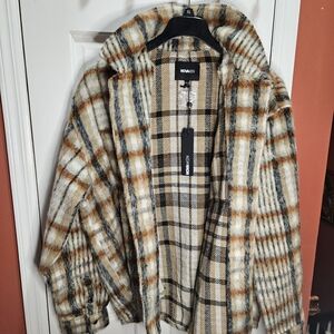 Fashion Nova Men Plaid Jacket L
